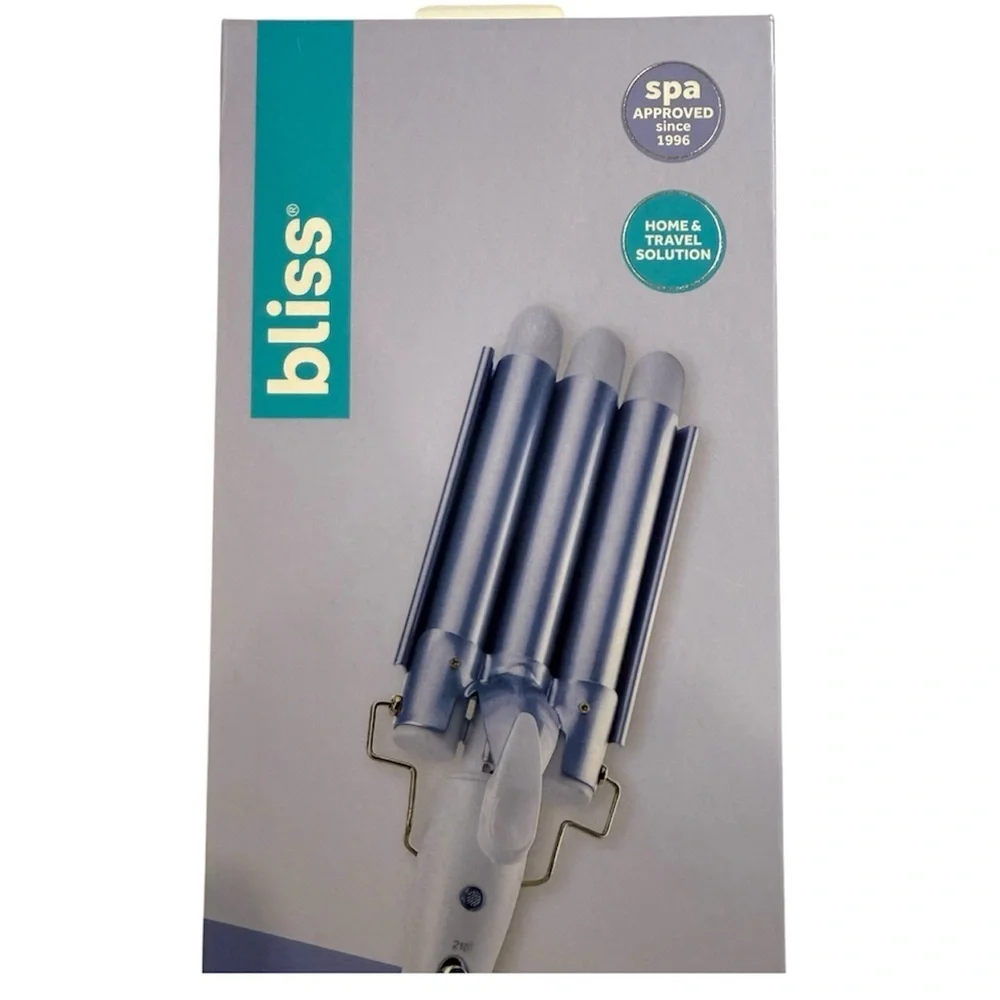 Bliss Triple Barrel Hair Waver 3 Barrel Curling Iron Beach Waves New in Box